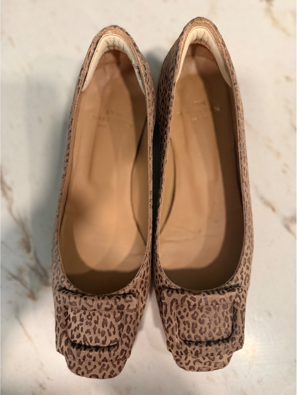 ANN MASHBURN Leopard Print Square-Toe Women’s Flats Size EU37/US 6.5 - Picture 3 of 7